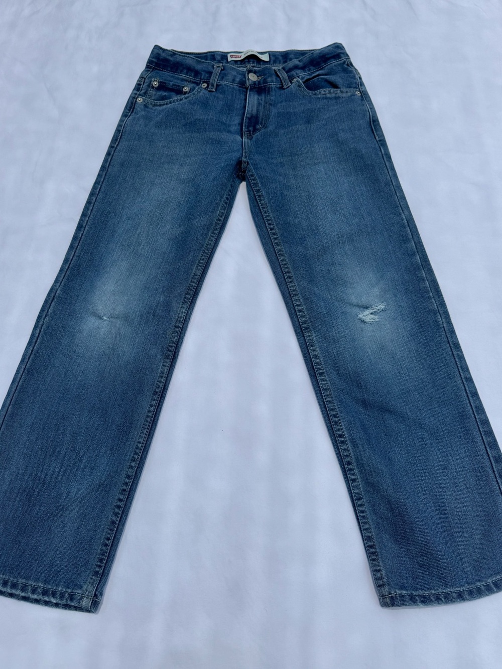 Levi's 505 Boys Jeans 10H Husky 30x26 Medium Wash Straight Leg Denim